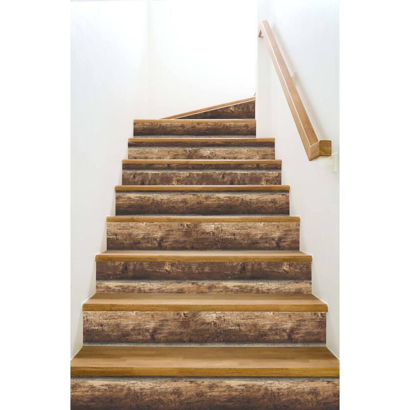 NextWall Log Cabin Rustic Peel and Stick Removable Wallpaper - 20.5 in. W x 18 ft. L