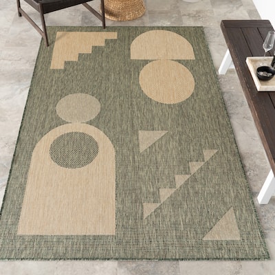 Nuloom Anslie Geometric Indoor/Outdoor Area Rug