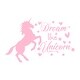 preview thumbnail 13 of 13, Unicorn Wall Decal for Baby Girl Nursery 22 wide x 15 tall inches - Pink