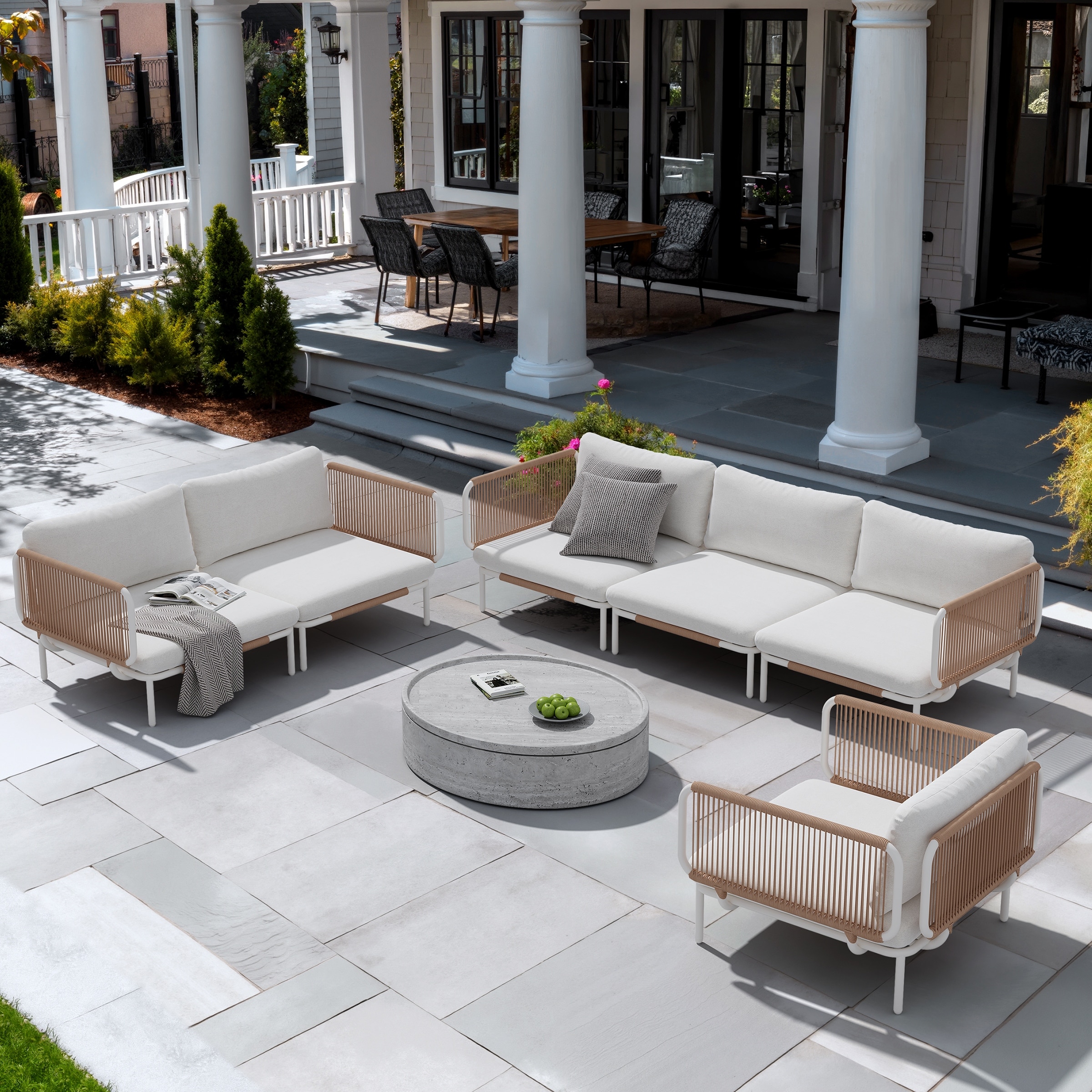 Outdoor Patio Cushion Sectional Sofa Set Furniture DIY Free Combination Set