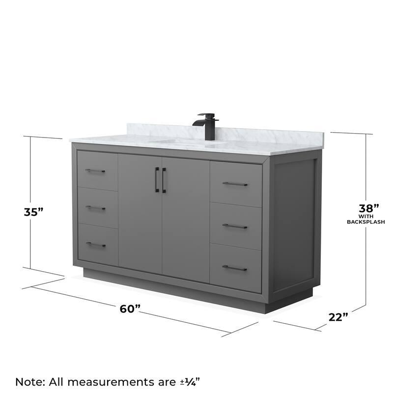 Wyndham Collection WCF1111-60S-NAT-MXX Icon 60" Free Standing Single