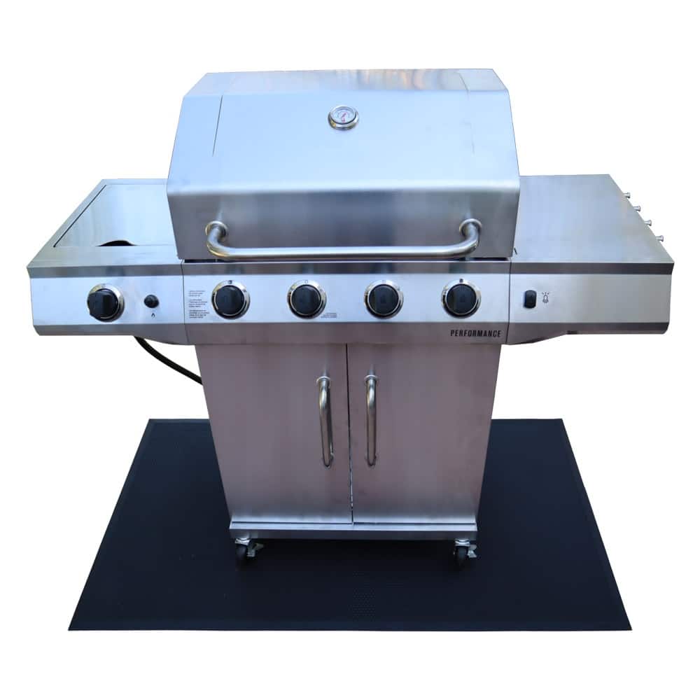 Rubber-Cal Rubber "BBQ Under Grill Mat" - 5mm x 56" x 32" - 32in x 56in