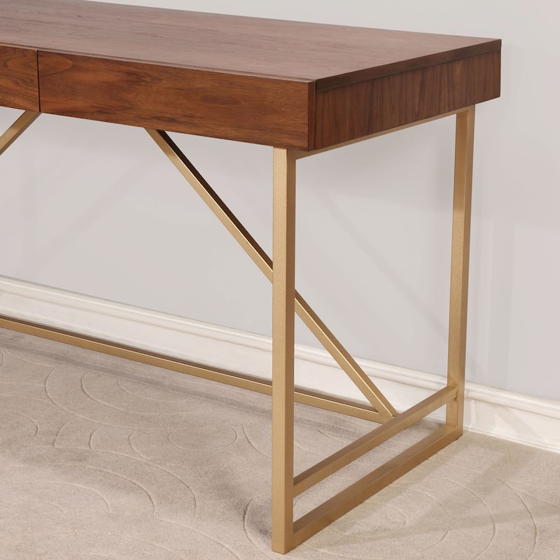 Vaiz Modern 60-inch Metal 3-Drawer Computer Desk with Drawers by Furniture of America