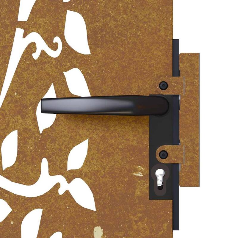 vidaXL Garden Gate Corten Steel Tree Design