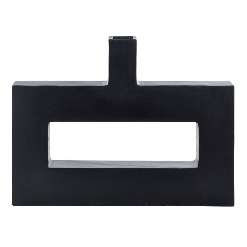 Harp & Finial Pont Vase - Short - Matte Black