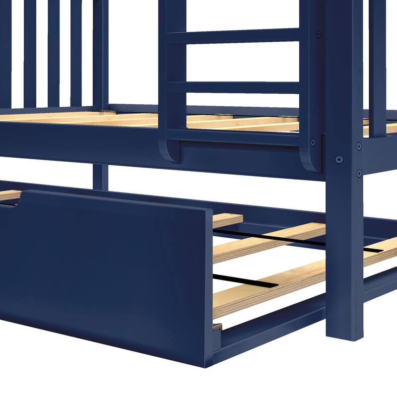 Max and Lily Twin over Full Bunk Bed with Trundle Bed
