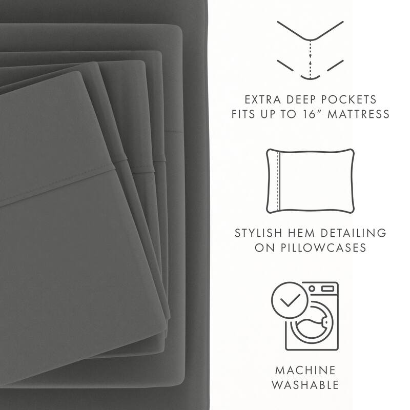 Soft Essentials Ultra-soft Deep Pocket 6-piece Microfiber Sheet Set
