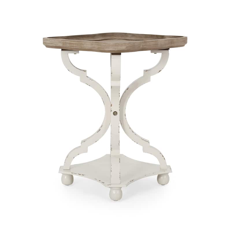 Bevier French Country Accent Table with Square Top by Christopher