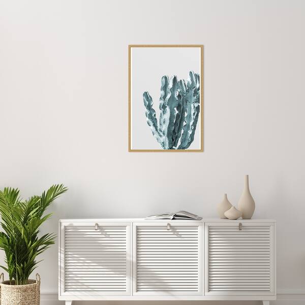 Boho Cactus No 2 by THE MIUUS STUDIO Framed Canvas Wall Art Print - Sylvie  Bright Gold - Bed Bath & Beyond - 42887715