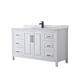 Option White / White Carrara Marble Top / Matte Black