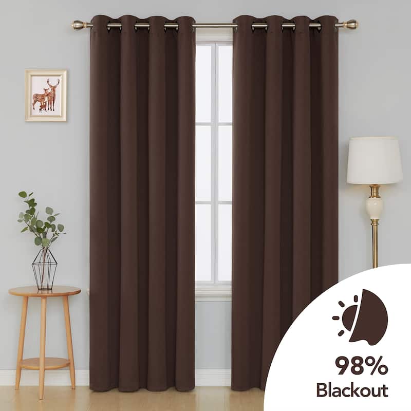 Deconovo Square Grommet Curtain Panel Pair(2 Panel)