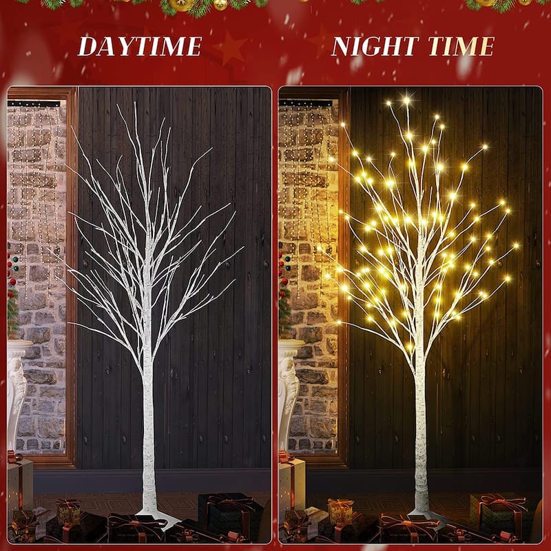 Mieres 3 Pieces Christmas Tree With Warm LED Lights, Indoor and Outdoor Decoration Lights - N/A