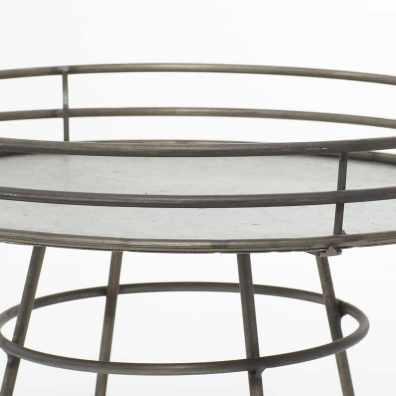 Gray Metal Cake Stand