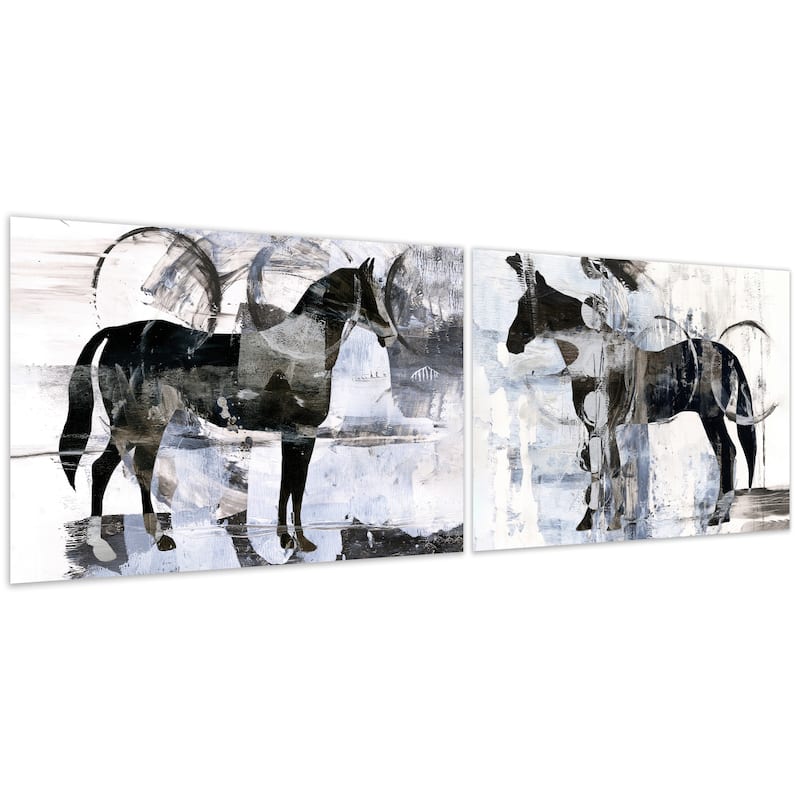 Empire Art Direct Equestrian Essence Horse Printed Tempered Glass Wall Art - Multi-Color