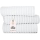 preview thumbnail 41 of 61, Classic Turkish Towels Cotton Bath Sheets Set of 3 Oversized Ribbed Towels, Ultra-Soft & Absorbent - 40x65 White