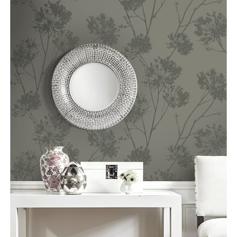 Seabrook Designs Wild Grass Glass Beaded Unpasted Wallpaper