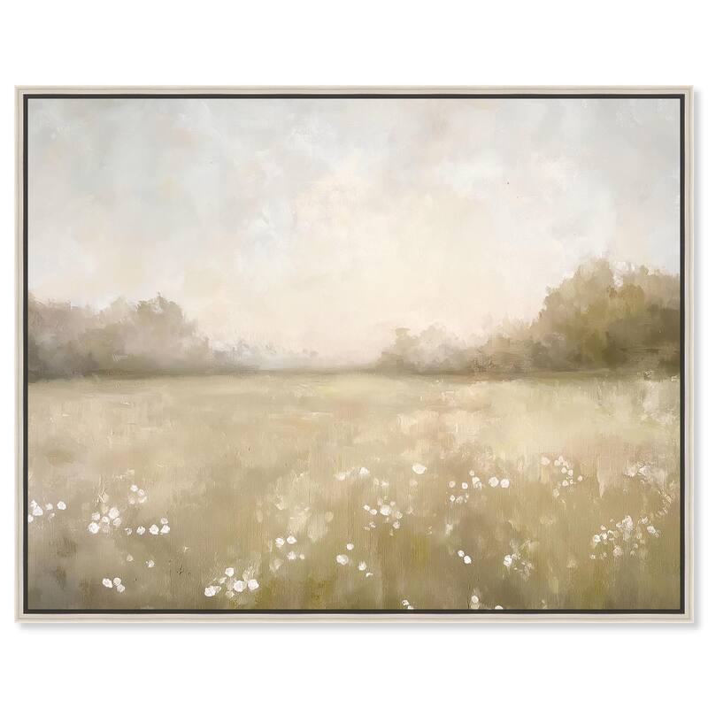 Peaceful Expanse Canvas by Art Remedy - Silver - 45" x 36"