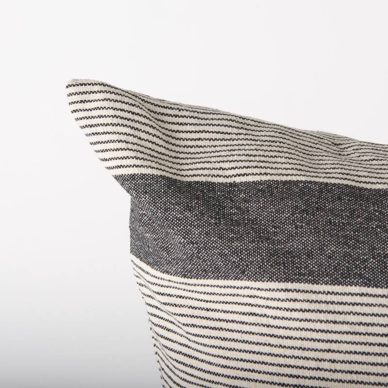 Nancy Beige w/ Black Stripe Detail Decorative Pillow Cover