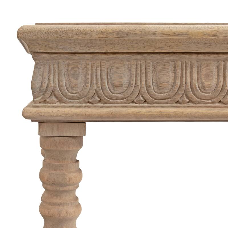 Kate and Laurel Patresa Carved Wood Console Table - 36x14x30