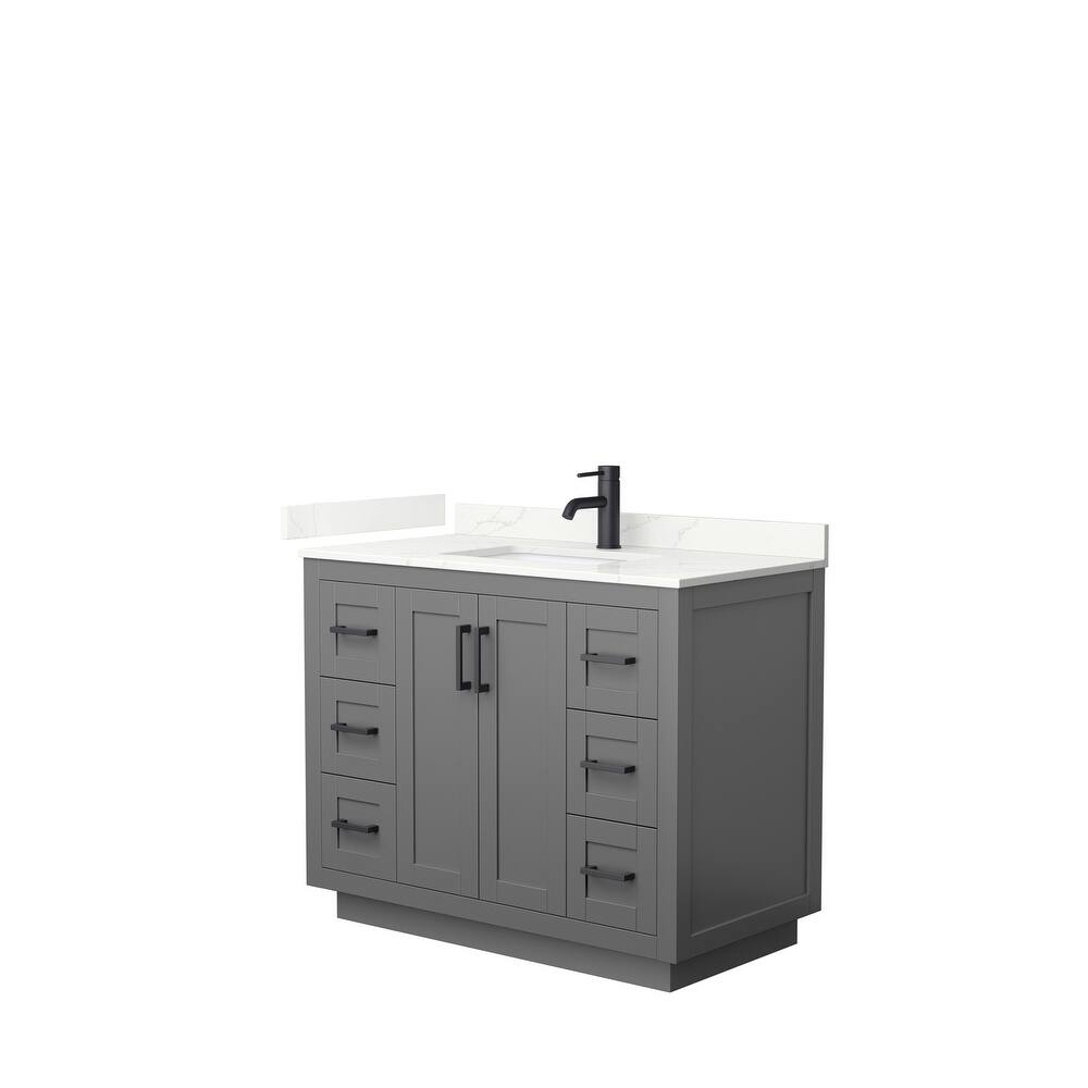 Miranda 42-inch Single Vanity, Quartz Top