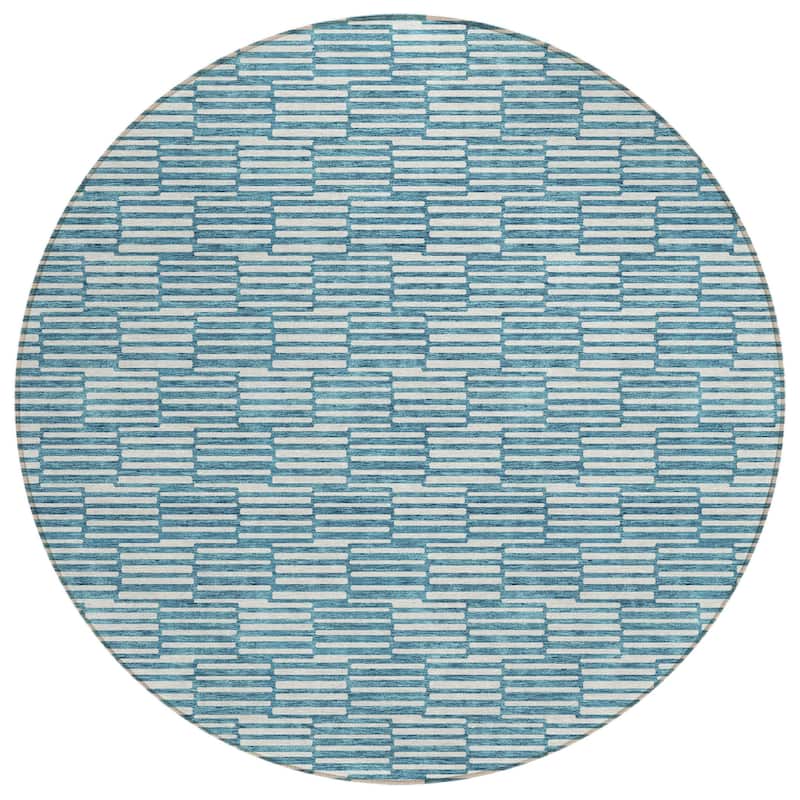 HomeRoots Geometric Transitional Rectangle Outdoor Rug