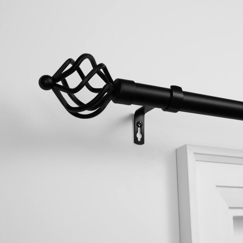 EXCLUSIVE HOME Torch 1" Curtain Rod and Finial Set - 84-160