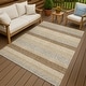 preview thumbnail 77 of 149, Machine Washable Indoor/ Outdoor Cabana Stripe Chantille Rug