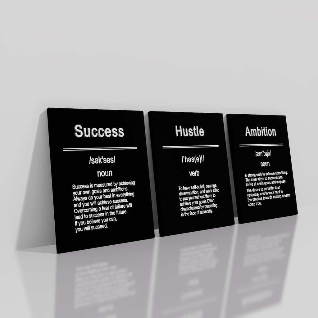 Inspirational Canvas Wall Art Poster Print Motivational Success
