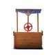 preview thumbnail 7 of 13, Pirate Ship Sandbox with Cover and Rudder, Wooden Sandbox with Storage Bench and Seat, Outdoor Toy for Kids Ages 3-8 Years Old