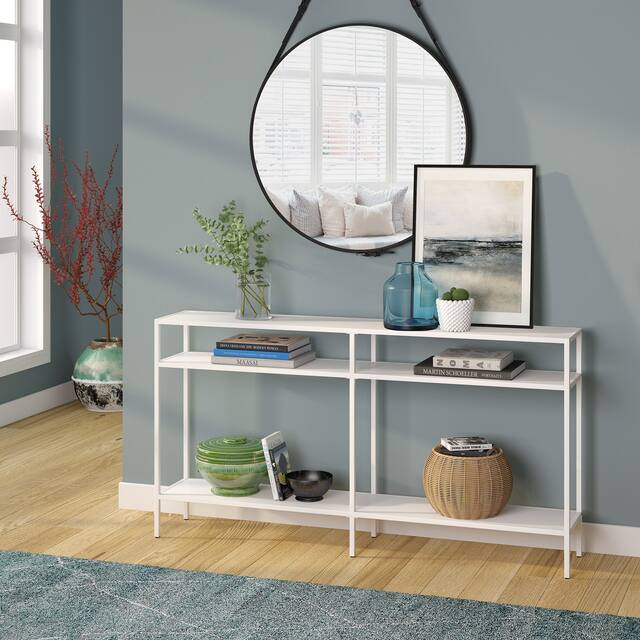 Sivil Steel and Glass Console Table