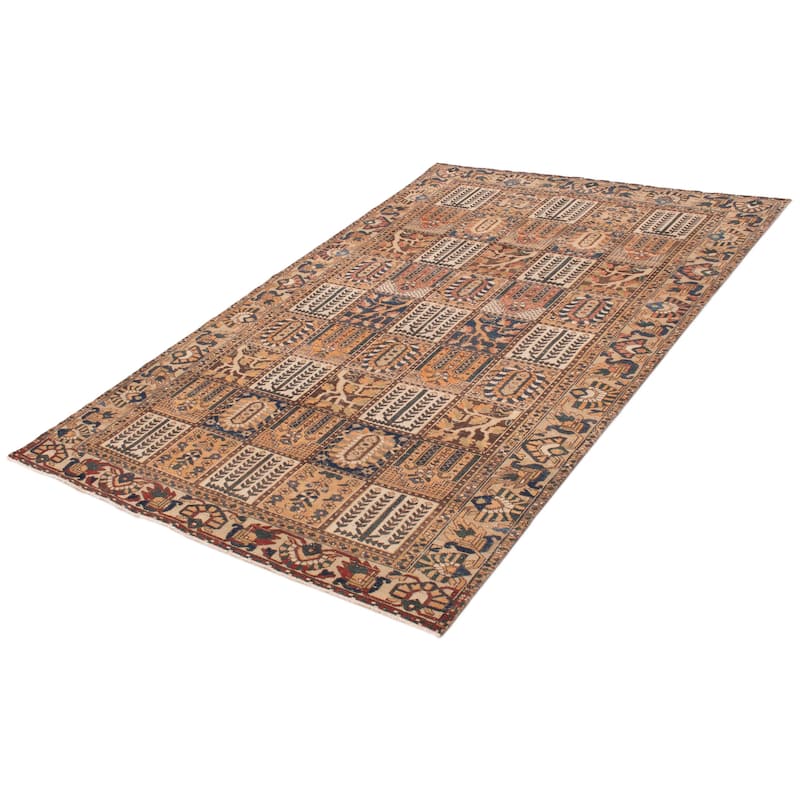 ECARPETGALLERY Hand-knotted Antalya Vintage Brown Wool Rug - 6'6 x 9'9