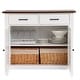 preview thumbnail 7 of 13, White Wood 2-Drawer 2-Door Sideboard Storage Cabinet - 32.83" H x 35.81" W x 15.75" D