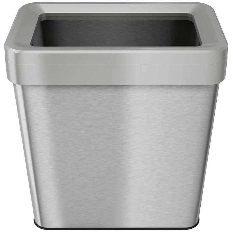 iTouchless 16 Gal Stainless Steel Rectangular Open Top Trash Can