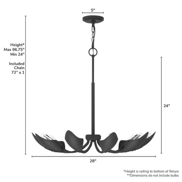 dimension image slide 1 of 3, Hunter Juneway 10 Light Chandelier – Transitional, Modern/Contemporary – Dining Room, Living Room, Bedroom, Entry