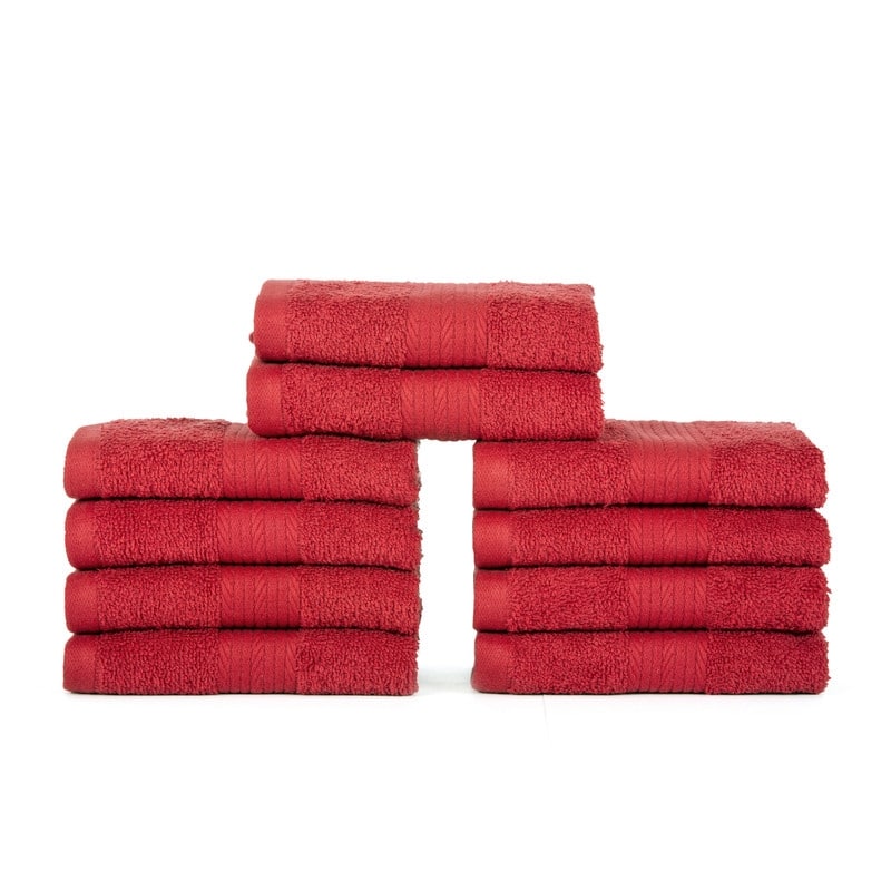 Luxurious Cotton 600GSM Soft Wash Cloths 12X12 Inch by Ample Decor - 10 Pcs