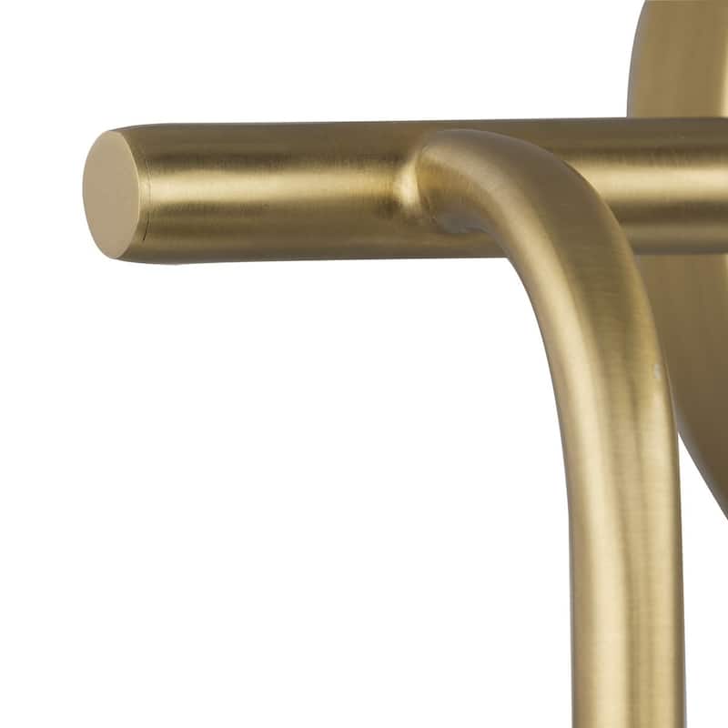 Lexie Collection Two-Light Brushed Gold Contemporary Vanity Light - 14 in x 6.62 in x 11 in