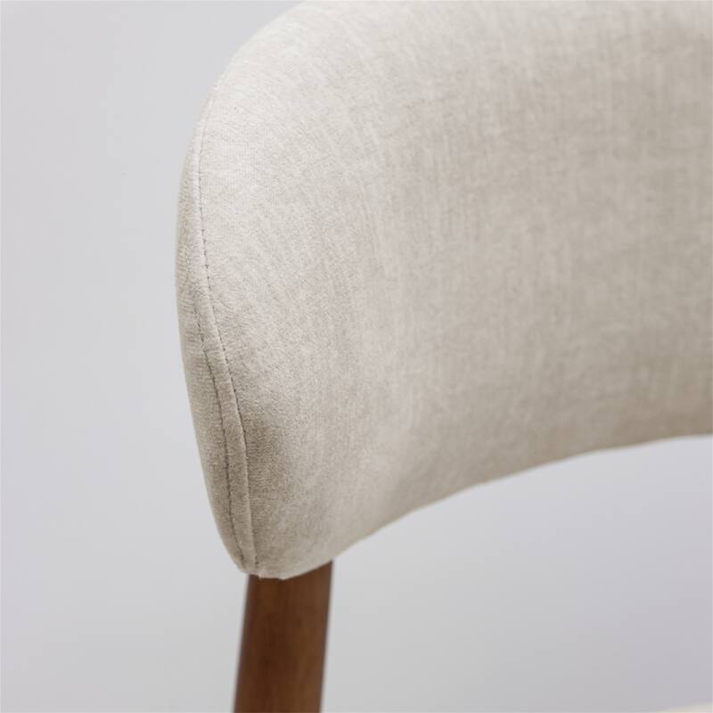 Set of 2 Armless Flannelette Upholstered Dining Chairs