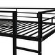 preview thumbnail 12 of 18, Twin Size Metal Loft Bed With 2 Shelves And 1 Desk,2 Built-in Ladders,Solid Construction