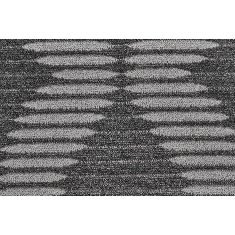 Alexander Geometric Diamonds Rug, Charcoal Gray, Accent Rug