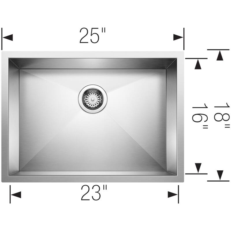 Blanco Precision Single Basin Undermount Stainless Steel Kitchen Sink