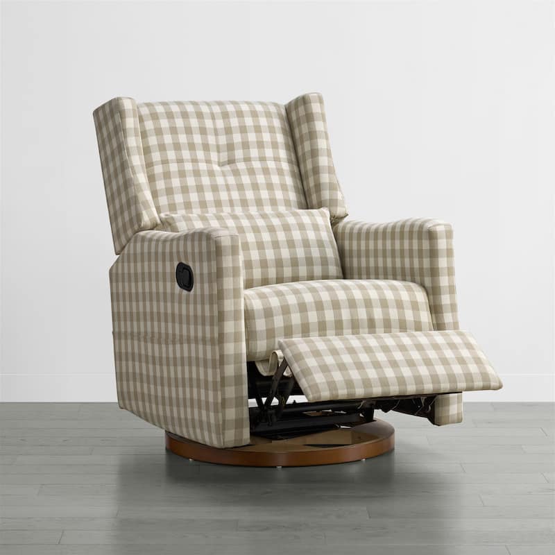 Lincoln Manual Swivel Glider Recliner with Lumbar Pillow