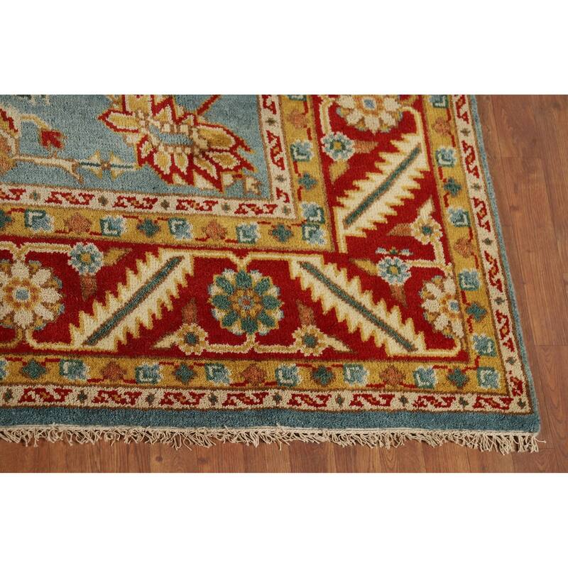 Light Blue Heriz Serapi Oriental Area Rug Handmade Wool Carpet - 8'10" x 11'11"