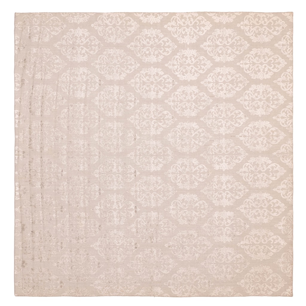 ECARPETGALLERY Hand Loomed Elysian Light Grey Viscose, Wool Rug - 8'5 x 8'2