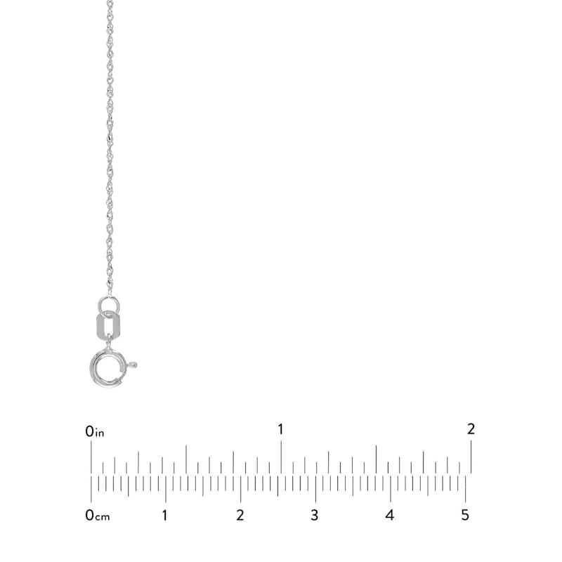 Curata 14k White Gold 0.8mm Diamond Singapore Chain Necklace (Spring Ring)