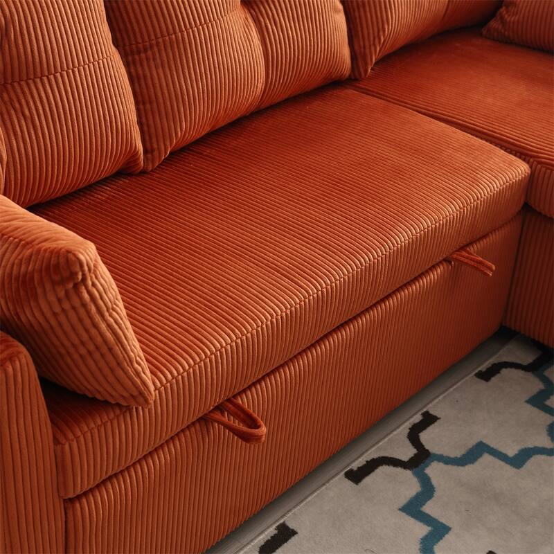 Modular Sectional Sofa L Shaped Modular Couch with Reversible Chaise