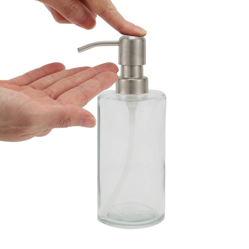 Cylindrical Simple Soap Pump Dispenser for Hotels 350ml 1 Pcs