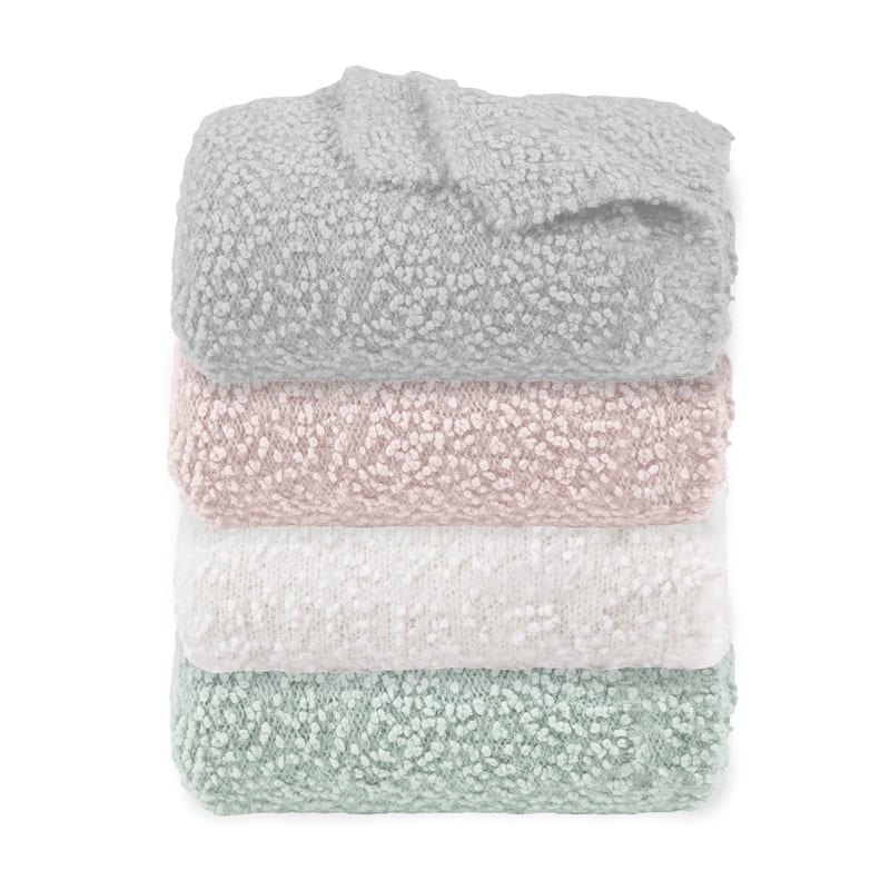 HiEnd Accents Pebble Creek Nubby Knit Super Soft Throw Blanket, 50" x 60"