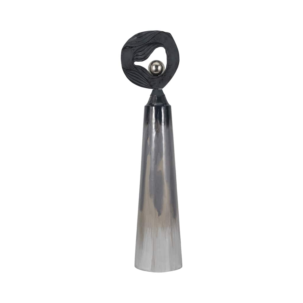 Sagebrook Home Modern Aluminum & Iron Decorative Vase - Sleek Contemporary Metal Accent