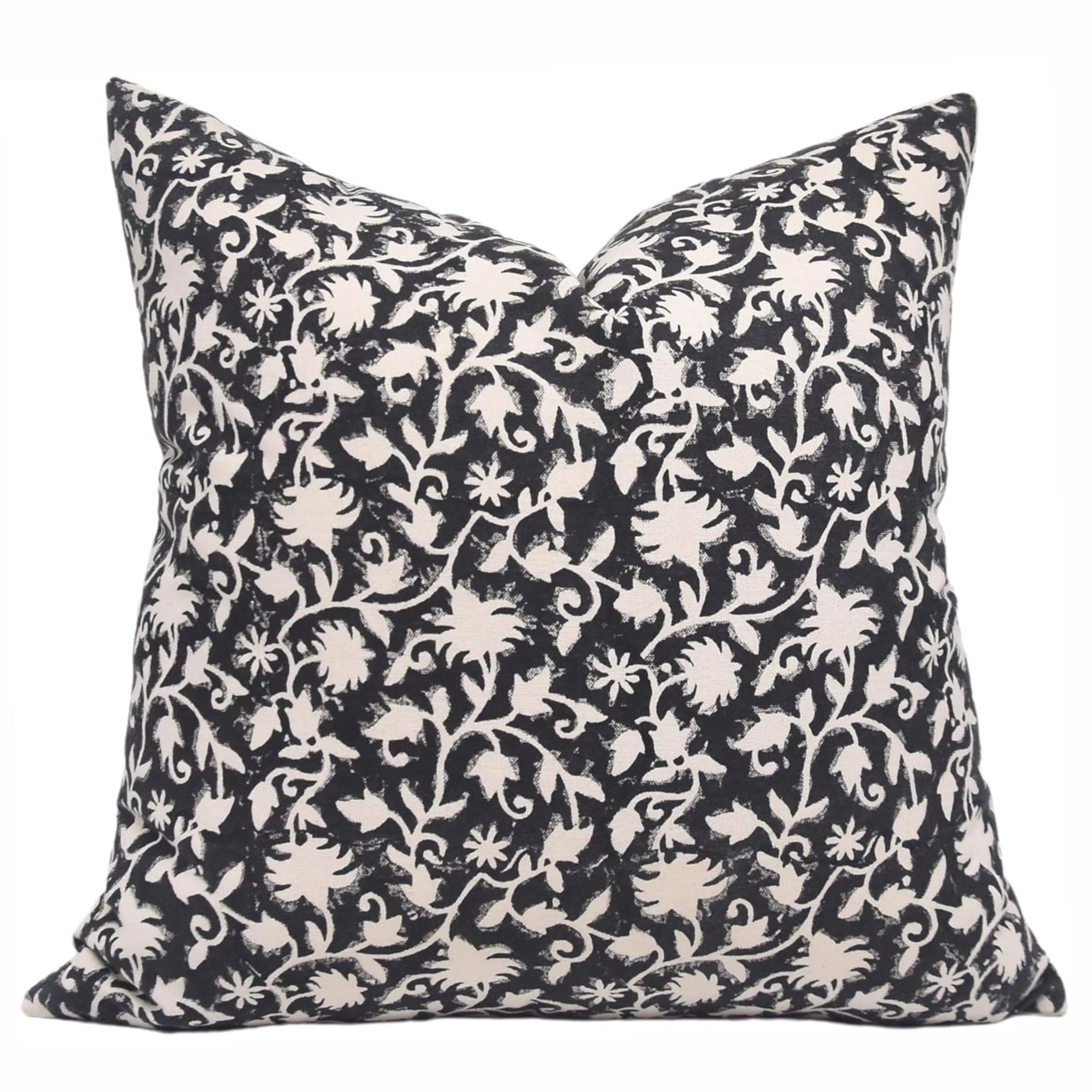 Fabdivine Plush Cotton Pillow Cover Black Rustic Boho Living Room, Jellyfish