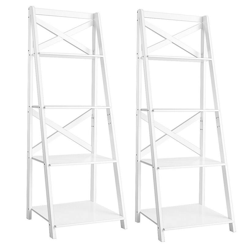 4-Tier Wood Display Storage Bookshelf - 20.0" x 18.1" x 56.3" (L x W x H)